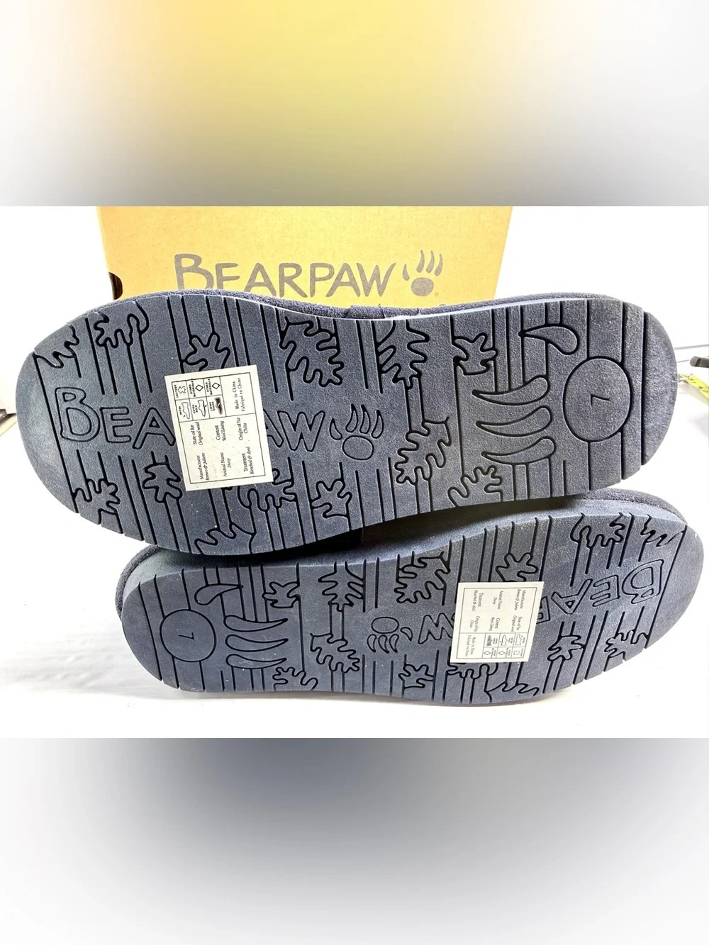 BearPaw Navy Tall Suede-Style Winter Boots for Women